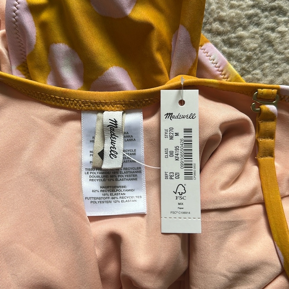 Madewell Second Wave Tie Front One Piece Swimsuit - Picture 5 of 6